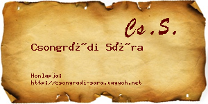 Csongrádi Sára névjegykártya