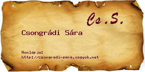 Csongrádi Sára névjegykártya